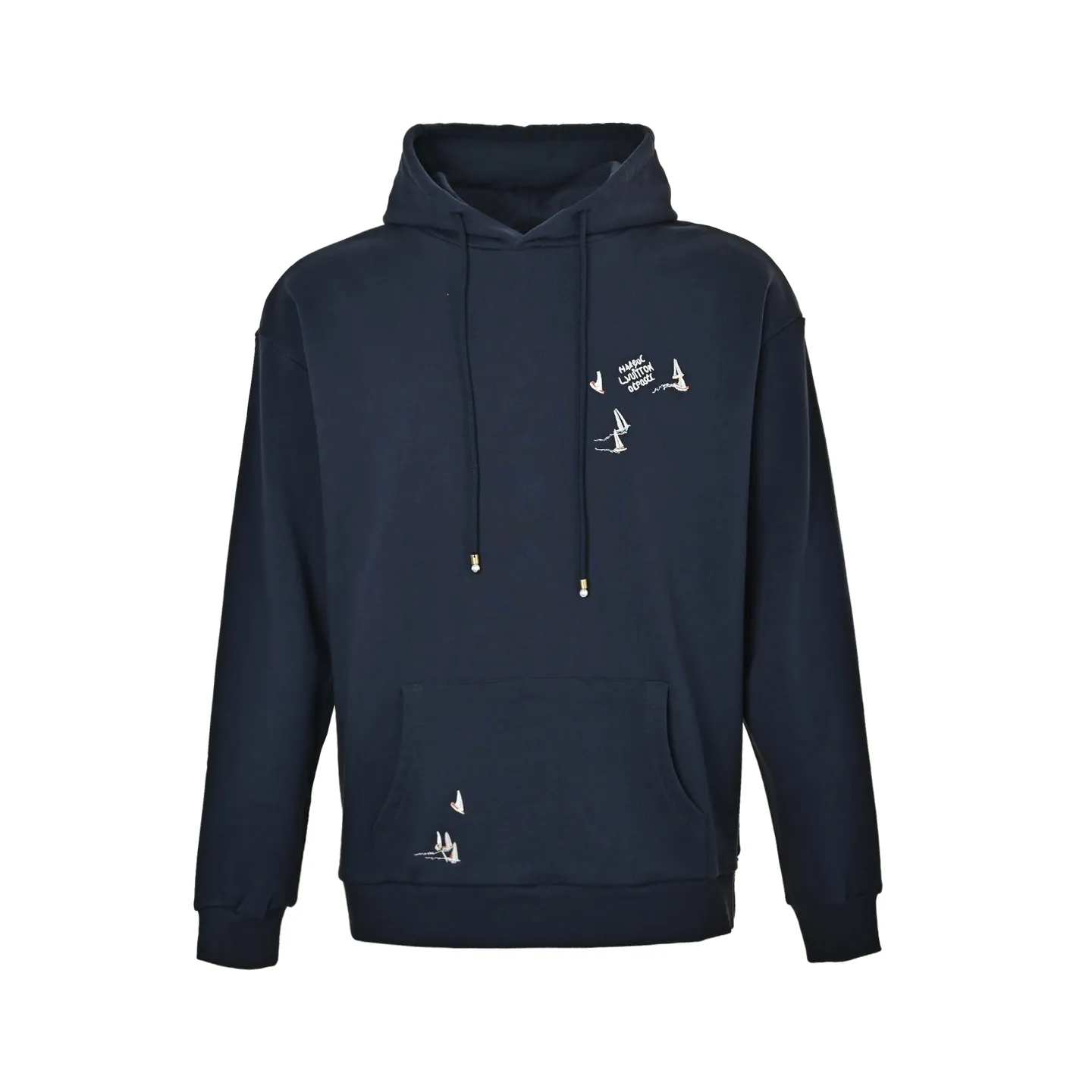 Louis Vuitton/Louis Vuitton sailing embroidered hooded sweatshirt